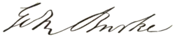 signature d'Edmund Burke