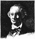 Portrait de Baudelaire, peint et gravé par Manet, 1865 musée Delacroix