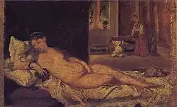 Vénus d'Urbin, copie d'après le tableau de la galerie des Offices de Florence, 1856 (24&nbsp;×&nbsp;37&nbsp;cm), collection particulière.