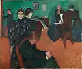 Edvard Munch, Tod im Krankenzimmer (1893), musée Munch, Oslo.