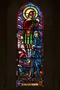 Vitrail patriotique de l'église.