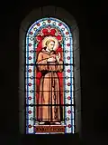 Vitrail de saint François d'Assise.