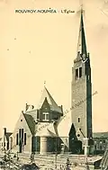 L'église lors de sa construction.