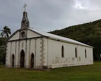 L'église d'Ouara, sur la côte est de l'île Ouen.