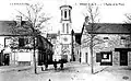 Bruz : l'église paroissiale Saint-Martin vers 1925 (carte postale).
