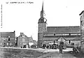 La Place de l'Église au début du XXe&nbsp;siècle (carte postale).
