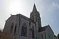 Chevet, tourelle d'escalier, clocher et bras nord du transept