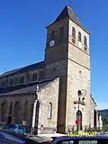 L'église de l'Assomption-de-la-Sainte-Vierge de Lacapelle-Marival du XVe&nbsp;siècle.
