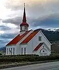 Église d'Eid dont l'intérieur a été décoré par Kinsarvik.