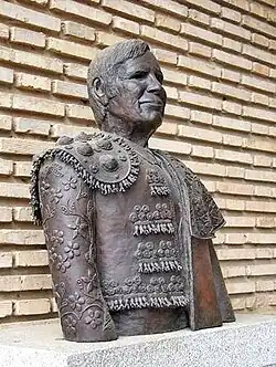 El Cordobés, buste dans les arènes de Cordoue