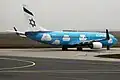 Boeing 737-86Q 4X-EKO d'El Al en 2019 avec l'ancienne peinture de la filiale low-cost Up by El Al.