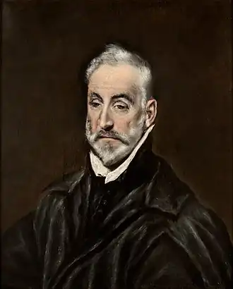 L’humaniste et helléniste Antonio Covarrubias qui accueillit le Greco. On le reconnaît à la gauche du prêtre dans L'Enterrement.