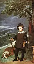 Le prince Balthazar-Charles en tenue de chasse, 1635, par Diego Vélasquez