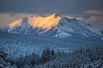 Vue au coucher du soleil.