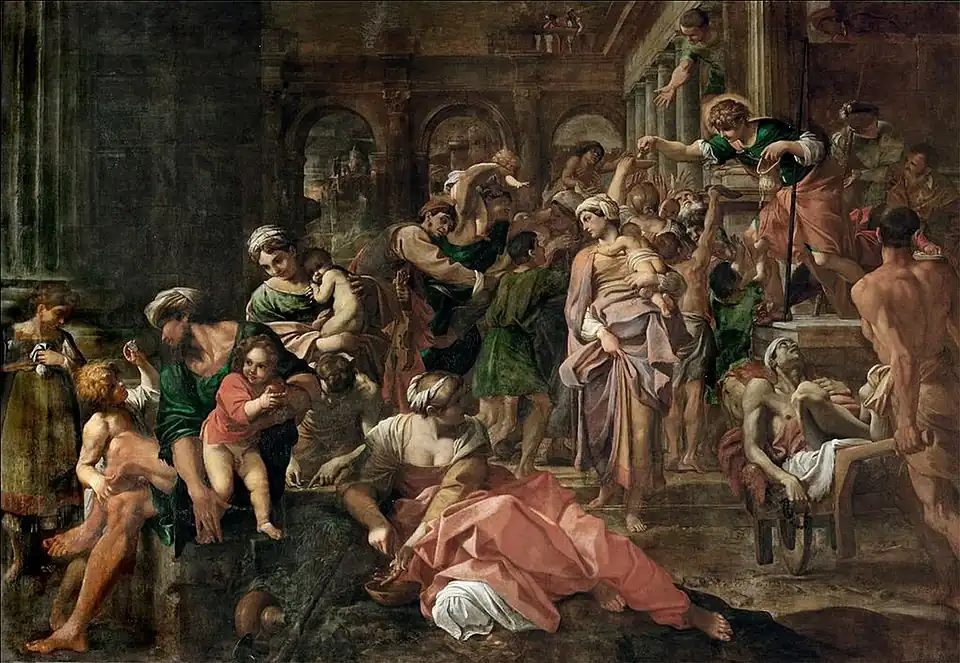 Aumône de saint Roch, 1595, Gemäldegalerie Alte Meister, Dresde