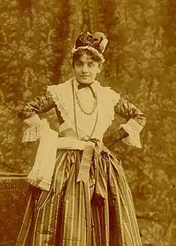 La Duse, dans le rôle de Mirandolina en 1891.