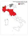 Parti en tête par circonscription au Sénat de la République.