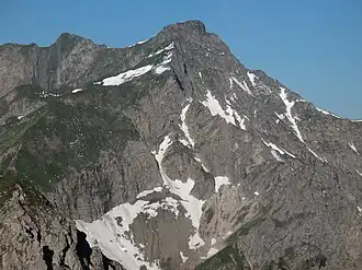 Vue depuis le :Fiderepasshütte&nbsp;(de).
