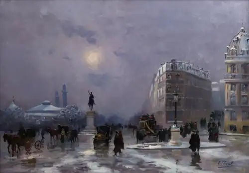 Place d'Iéna, Paris pendant l'hiver 1920Collection privée,Vente 2018