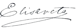 Signature de Élisabeth de Wied