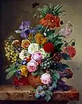 Fleurs dans un vase et branche de prunier, vers 1817, musée des Beaux-Arts de Lyon