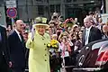 Élisabeth II, reine du Royaume-Uni et du Commonwealth.