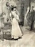 Elle s'impatientait, dessin, vers 1905. Coll. Alexandre Vassiliev Foundation.