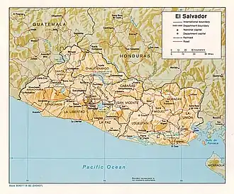 carte : Géographie du Salvador