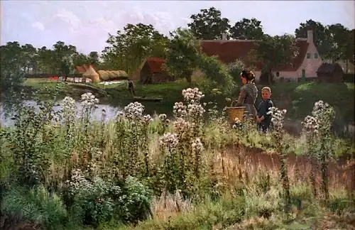 La Lys à Astene (Les Chardons)Émile Claus, vers 1885Musée Groeninge, Bruges.