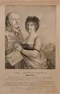 Portrait d'Émira Marceau, lithographie, 1830, d'après un dessin de Sergent-Marceau