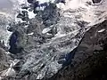 Le glacier de la Meije en France.