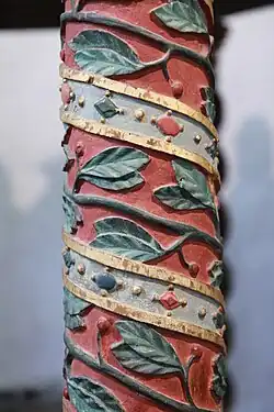 Colonne torsadée, détail.