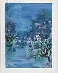 Encre orageuse: composition abstraite no&nbsp;44/99, Chu Teh-Chun (1920-2014), encre, papier, lithographie.
