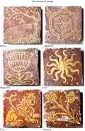 Carreaux de pavage (XIVe&nbsp;siècle).