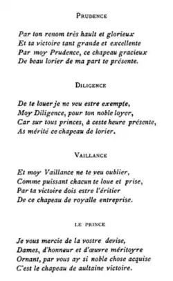 Fin du texte de la première saynète