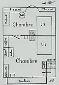 2e&nbsp;étage avec accès au grenier à pignon fermé.
