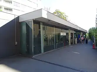 Entrée de la station de métro « Grancy » de la ligne m2 du métro de Lausanne.