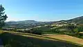 vue de la route vers Sassoferrato stazione.