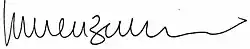 signature de Hans Magnus Enzensberger