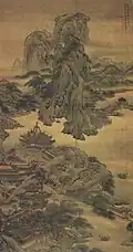 représentation au lavis du palais datant de la dynastie Qing et peinte par Yuan Yao)