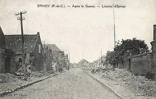 Le village en ruine…