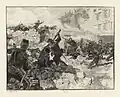 Commune de Paris. Prise d'une barricade par les Versaillais lors de la Semaine sanglante, 1871.