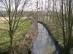 L'Erdre à Candé en hiver.
