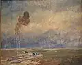 Ernest Guérin ː L'automne en Bretagne (mine de plomb, aquarelle et gouache sur papier, non daté).