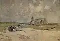 Ernest Guérin ː Notre-Dame de la Joie, Saint-Guénolé, Penmarc'h, Bretagne (mine de plomb, aquarelle et gouache sur papier, non daté).