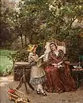 Un moment de repos au jardin.