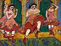 Danseuses Czardas, par Ernst Ludwig Kirchner, vers 1905, 1908, 1920, au Musée d'Art de La Haye.