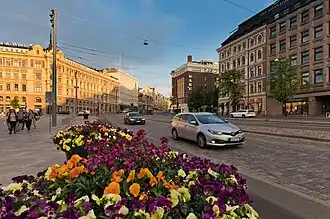 Rue Erottajankatu et place Erottaja.