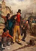 Erskine Nicol (1825-1904) - Un émigrant irlandais débarquant à Liverpool (Jim Blake débarquant à Liverpool)