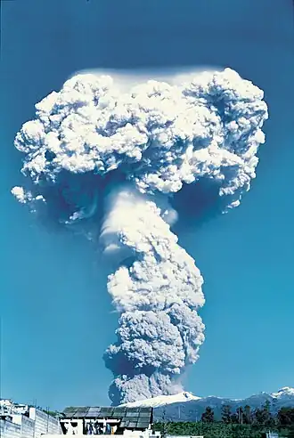 Éruption du Guagua Pichincha en 1999.